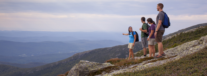 Hikers on Mount Mansfield