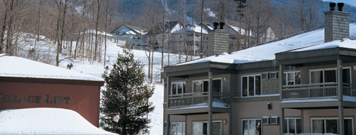 Winter at Evergreen Condominiums at Smugglers' Notch Resort in Vermont