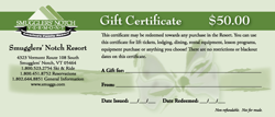 $50 Smugglers' Gift Certificate